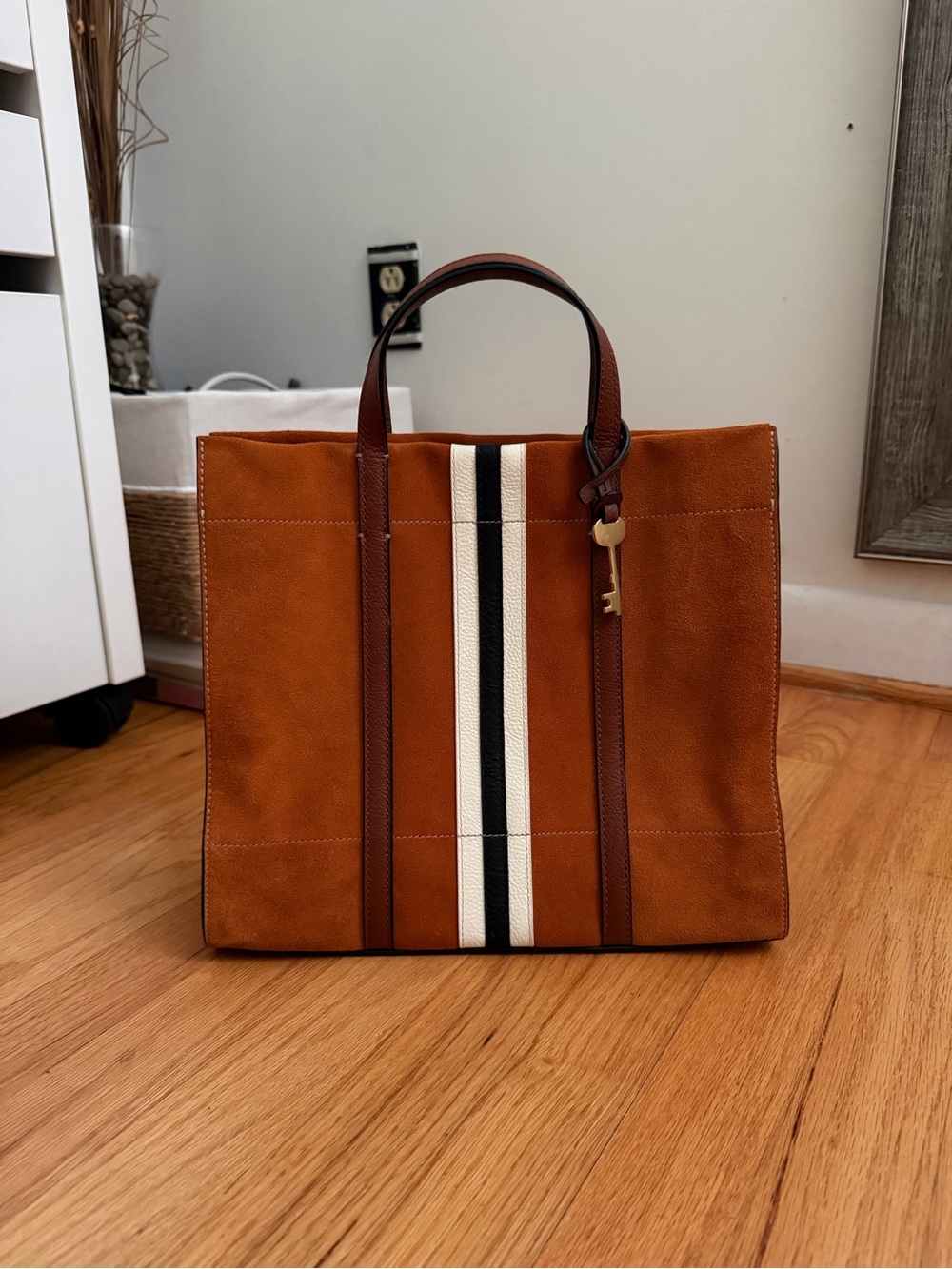 Fossil suede bag